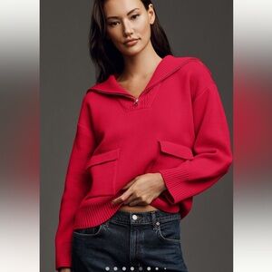 by Anthropologie half zip sweater